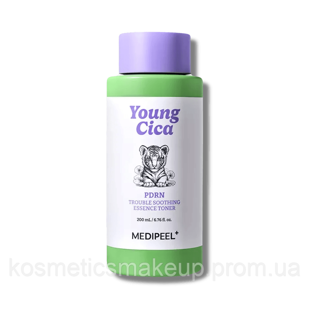 Заспокійлива тонер-есенція для чутливої та проблемної шкіри Medipeel Young Cica PDRN Trouble Soothing Essence Toner 200ml