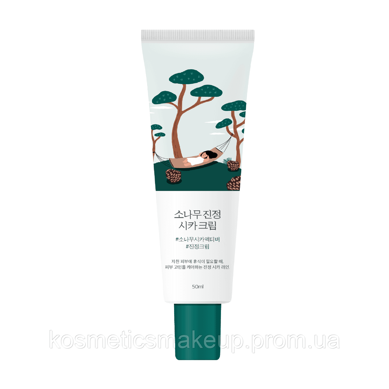 Заспокійливий крем з екстрактом голок сосни ROUND LAB Pine Calming Cica Cream 50 ml